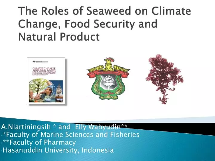 the roles of seaweed on climate change food security and natural product