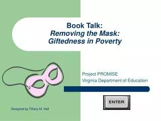 Book Talk: Removing the Mask: Giftedness in Poverty