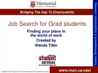 Job Search for Grad students