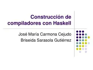 construcci n de compiladores con haskell