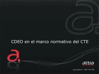 cdeo en el marco normativo del cte