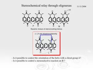 Stereochemical relay through oligoureas