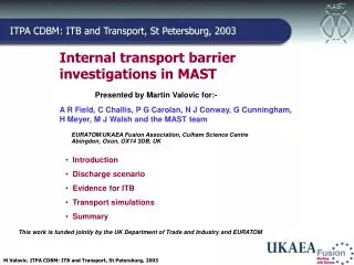 Internal transport barrier investigations in MAST