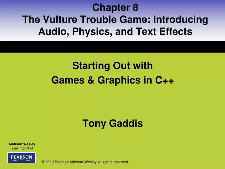 starting out with games graphics in c tony gaddis