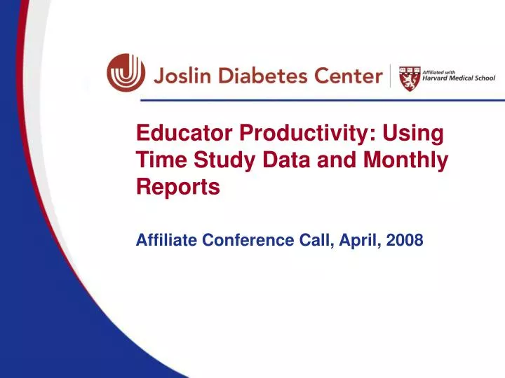 educator productivity using time study data and monthly reports