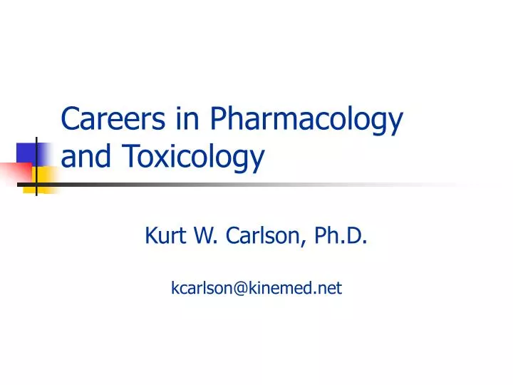 careers in pharmacology and toxicology