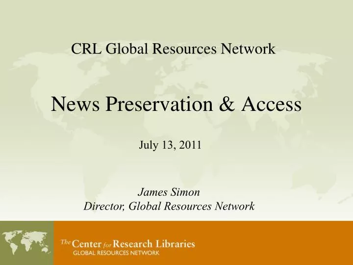 crl global resources network
