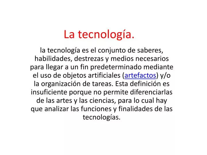 la tecnolog a