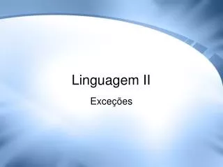 linguagem ii