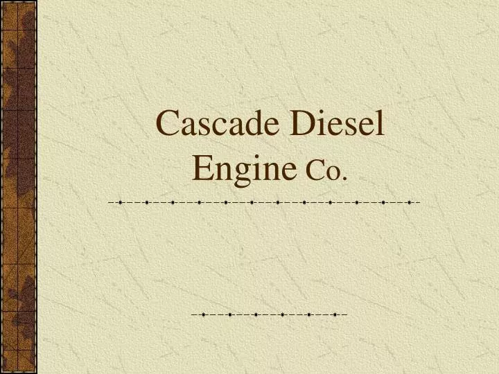 cascade diesel engine co