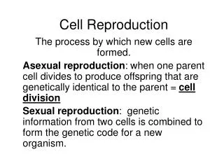 cell reproduction