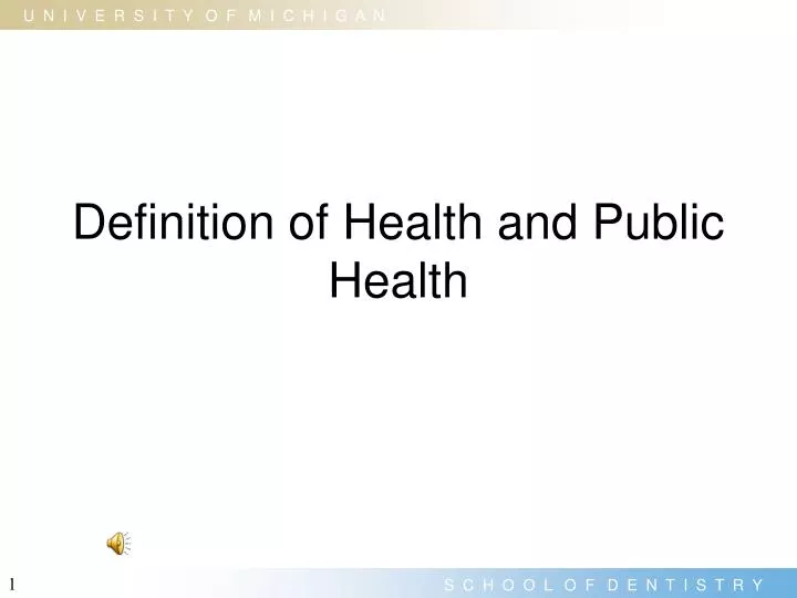 definition of health and public health