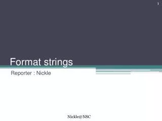 Format strings