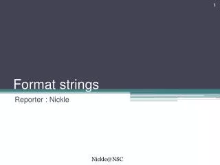 format strings