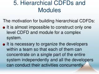 5. Hierarchical CDFDs and Modules