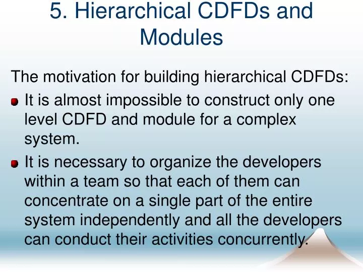 5 hierarchical cdfds and modules