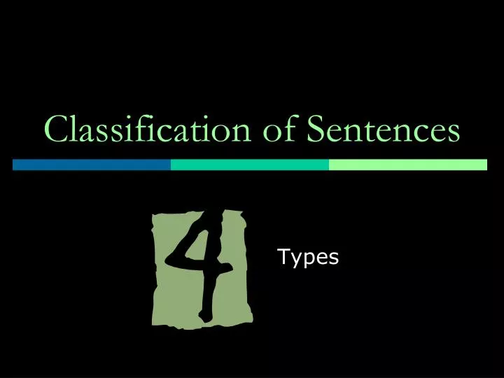 classification of sentences