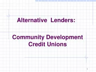 Community Development Credit Unions