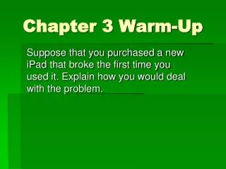 Chapter 3 Warm-Up