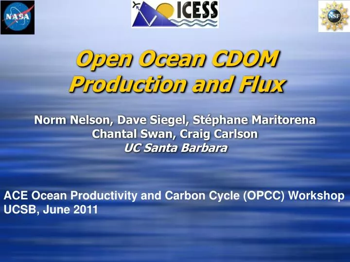 open ocean cdom production and flux