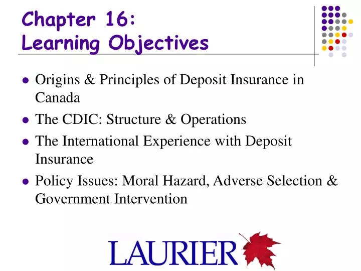 chapter 16 learning objectives