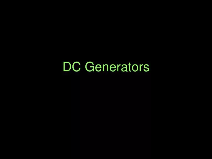 dc generators