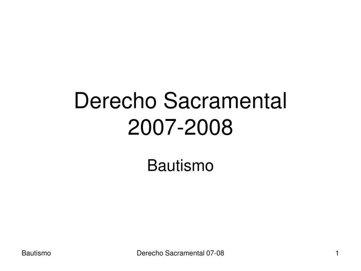 derecho sacramental 2007 2008
