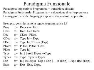 paradigma funzionale