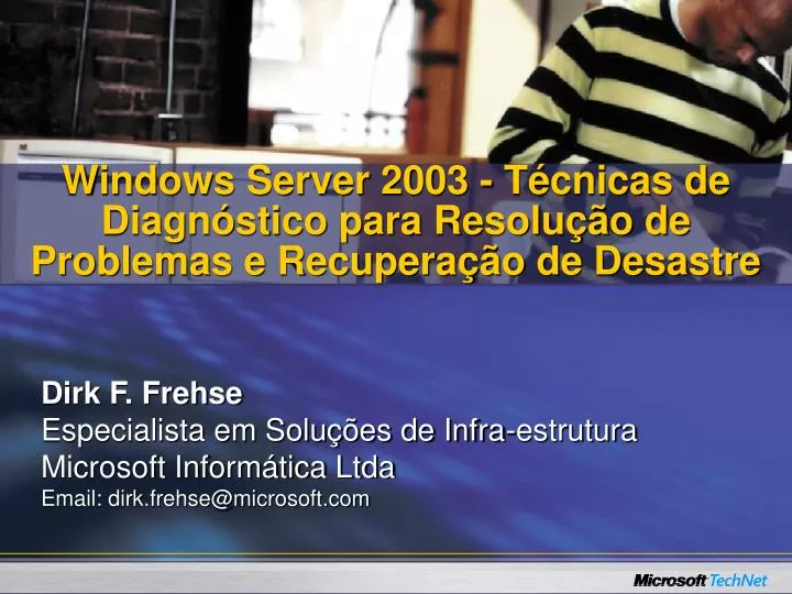 windows server 2003 t cnicas de diagn stico para resolu o de problemas e recupera o de desastre