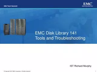 EMC Disk Library 141 Tools and Troubleshooting