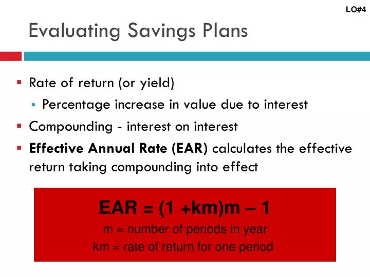 evaluating savings plans