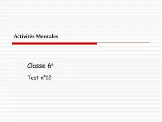 activit s mentales
