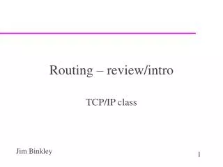 Routing – review/intro