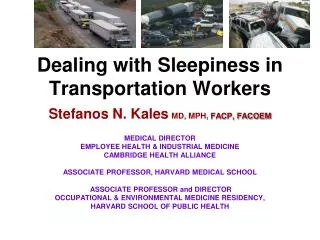 Dealing with Sleepiness in Transportation Workers