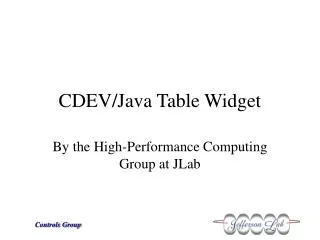 CDEV/Java Table Widget