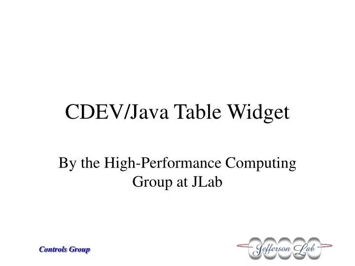 cdev java table widget