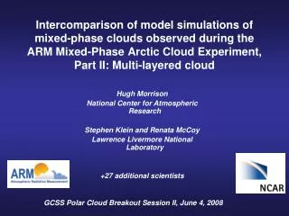 GCSS Polar Cloud Breakout Session II, June 4, 2008