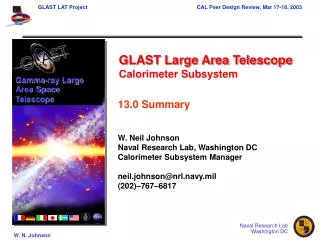 GLAST Large Area Telescope Calorimeter Subsystem
