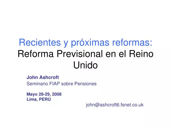 recientes y pr ximas reformas reforma previsional en el reino unido