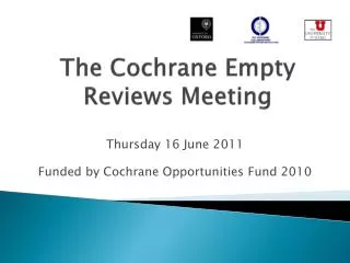 The Cochrane Empty Reviews Meeting