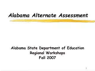 Alabama Alternate Assessment