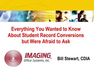 Everything You Wanted to Know About Student Record Conversions but Were Afraid to Ask