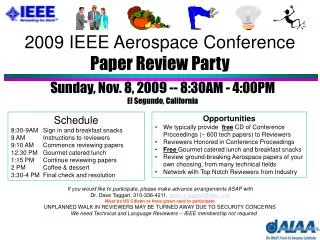 2009 IEEE Aerospace Conference Paper Review Party