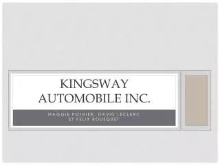 kingsway automobile inc