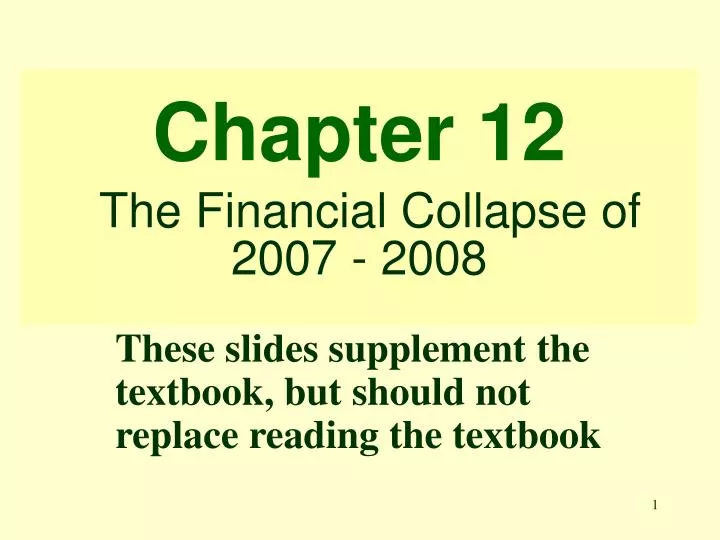 chapter 12 the financial collapse of 2007 2008
