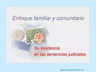 enfoque familiar y comunitario