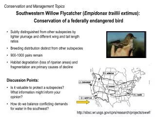 Conservation and Management Topics