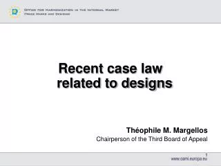 Recent case law related to designs Théophile M. Margellos