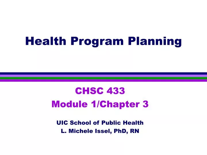 health program planning