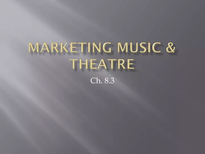 marketing music theatre